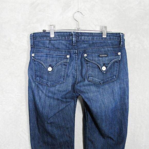 Hudson Jeans Womens 28 Bacara Straight Flood Cuff Stretch Denim PSMO Pockets - Picture 7 of 16